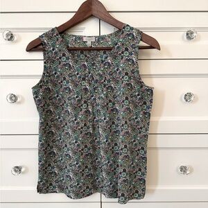 TALBOTS FUN FLORAL SLEEVELESS TOP AMP UP SHORTS OR SUMMER SKIRT, SIZE P SMALL
